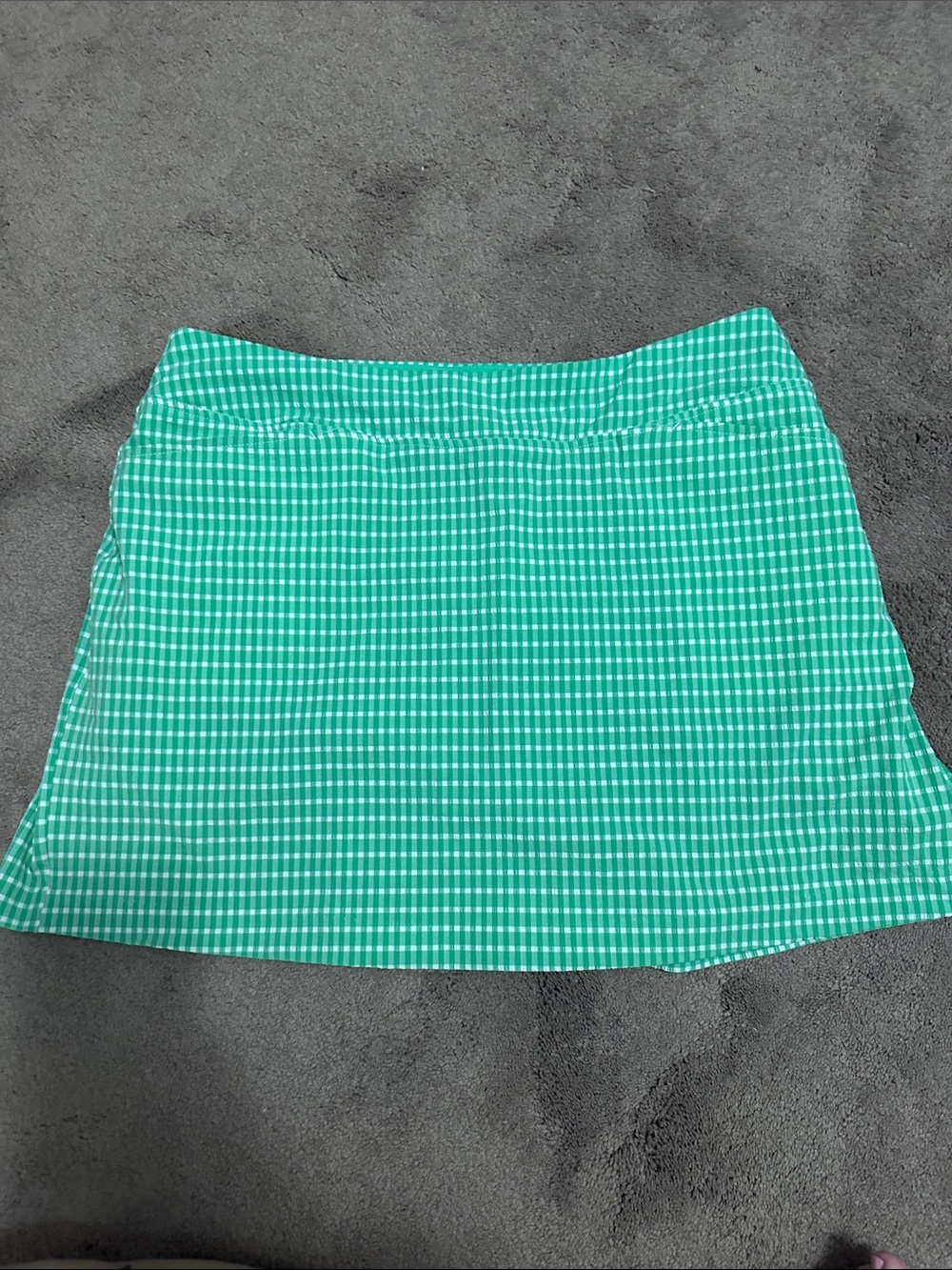 Lilly Pulitzer Luxletic Green Gingham Athletic Skort